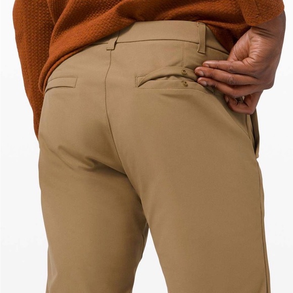 🌟 Lululemon Commission Classic-Fit Pant Warpstreme Khaki Men’s Size 34 (34x31) - Picture 3 of 16